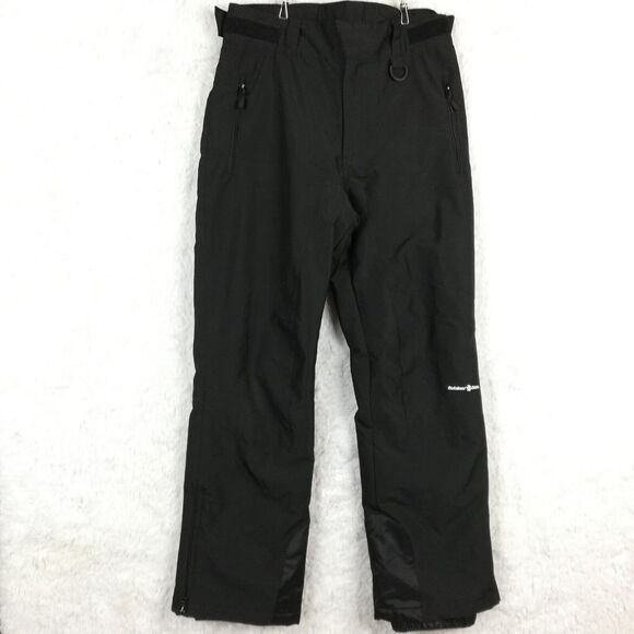 Outdoor Gear Mens Pants Ski Snow Black Insulated Zip Flap Pockets Adjustable S - Picture 1 of 12